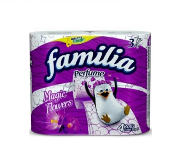 Hartie Igienica Familia Magic Flowers 3 Straturi 4 role